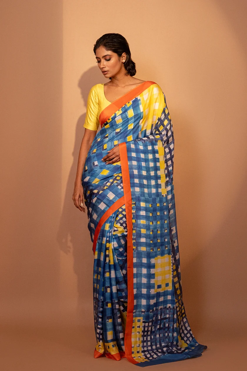 Unallume Print saree designs Unique saree designs Artisan saree designs Indian print sarees Printed saree party wear Printed saree silk blue saree Green Saree, floral saree, multi color , Metallic Golden Red Gray designer saree bollywood saree indian saree silk saree fashion art inspired fashion handloom trendy cocktail saree party wear artistic fashion fashion trends indian saree tissue organza pure silk ready to wear saree cotton saree printed saree handloom saree Blue saree, floral saree