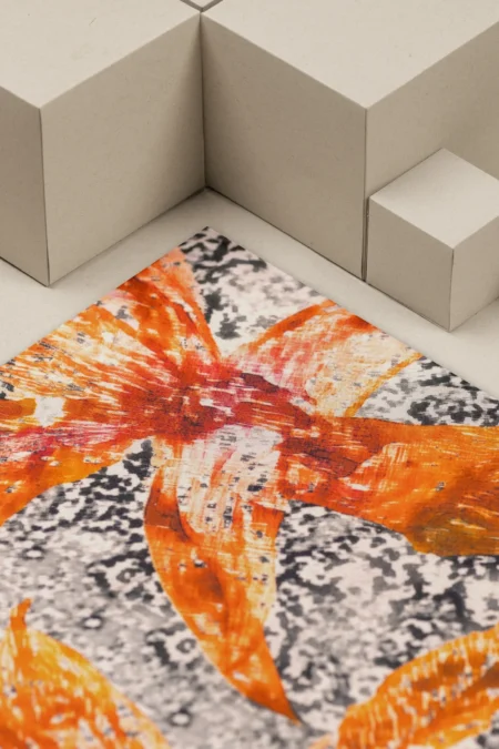 Unallume printed orange pocket square silk pocket square blazer pocket square floral print pocket square fold pocket square