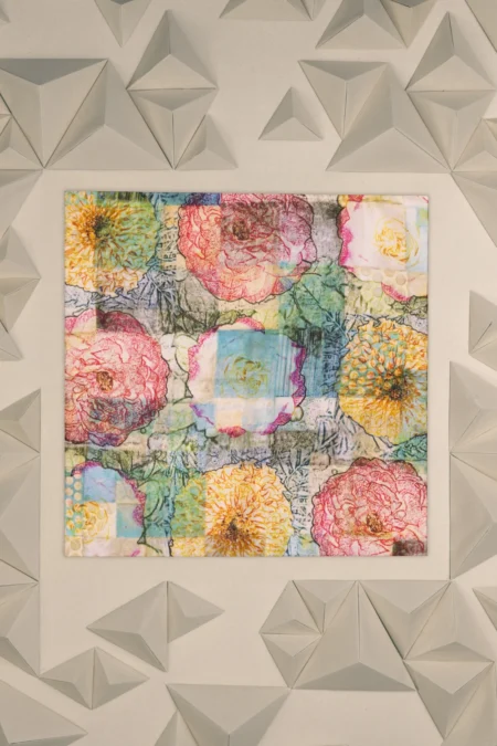 Unallume printed floral pocket square silk pocket square blazer pocket square floral print pocket square fold pocket square