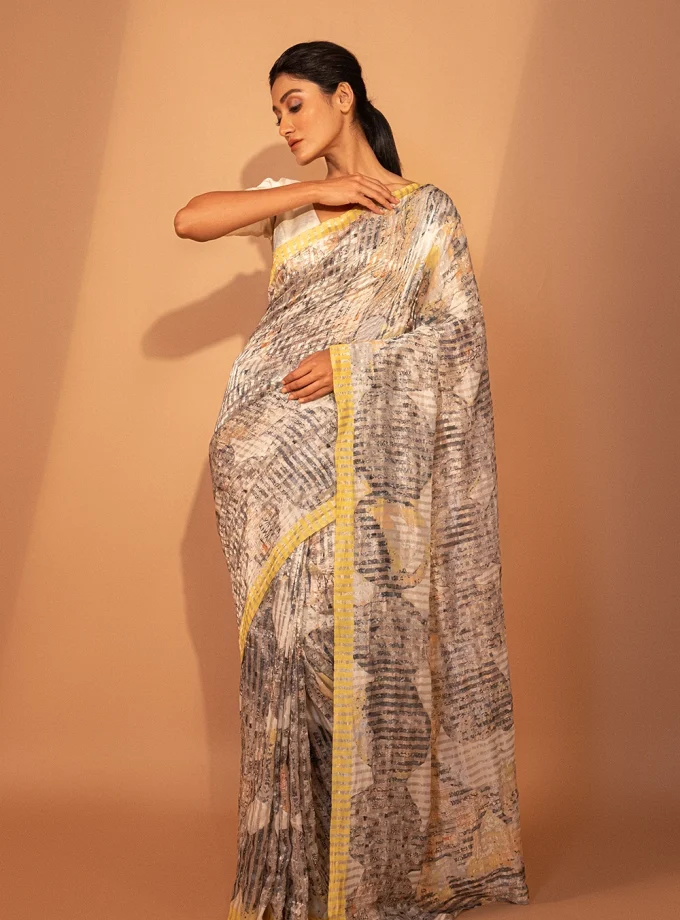 Unallume Print saree designs Unique saree designs Artisan saree designs Indian print sarees Printed saree party wear Printed saree silk blue saree Green Saree, floral saree, multi color , Metallic Golden Red Gray designer saree bollywood saree indian saree silk saree fashion art inspired fashion handloom trendy cocktail saree party wear artistic fashion fashion trends indian saree tissue organza pure silk ready to wear saree cotton saree printed saree handloom saree Blue saree, floral saree