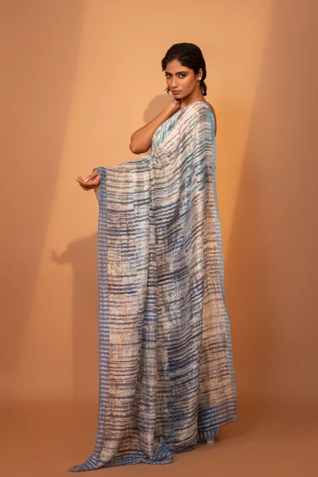 Unallume Print saree designs Unique saree designs Artisan saree designs Indian print sarees Printed saree party wear Printed saree silk silk saree