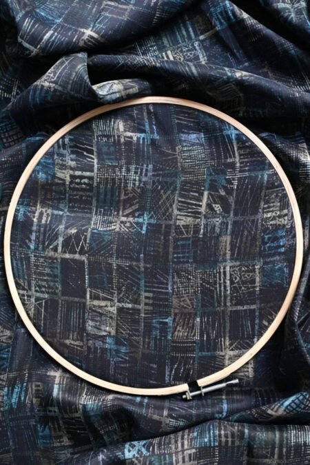 Unallume Midnight Blue Printed Yardage