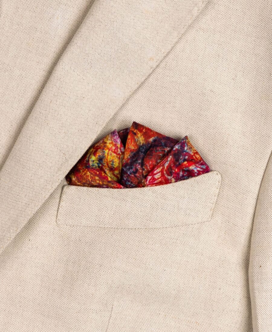Unallume printed pocket square silk pocket square blazer pocket square floral print pocket square fold pocket square