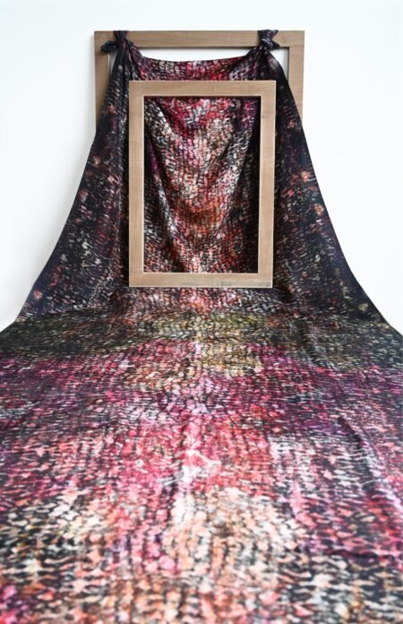 Unallume Floral Tie & Dye Silk Printed Yardage