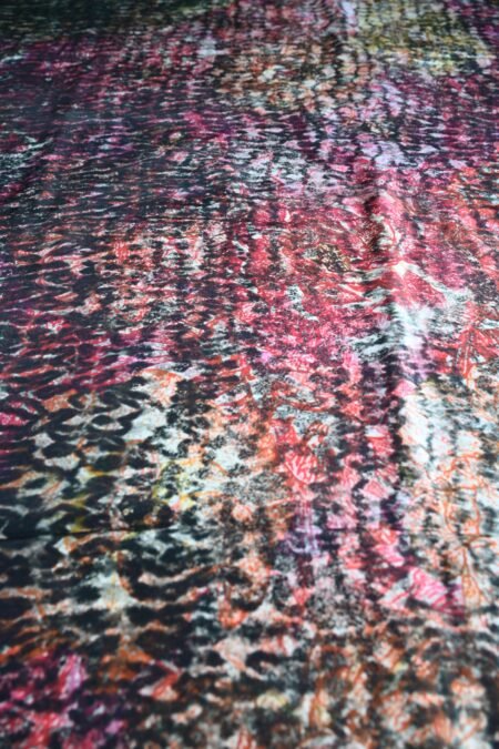 Unallume Floral Tie & Dye Silk Printed Yardage