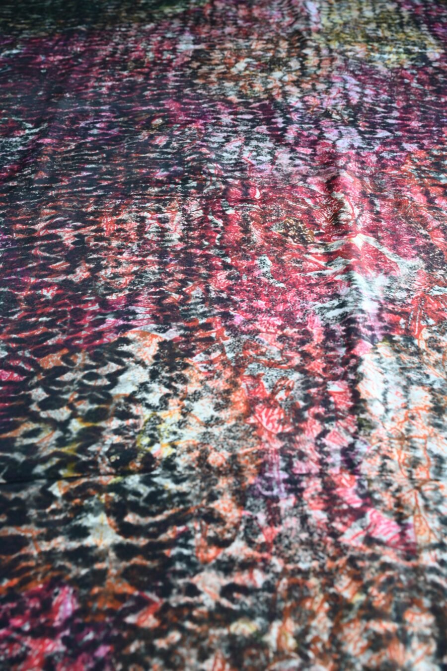 Unallume Floral Tie & Dye Silk Printed Yardage