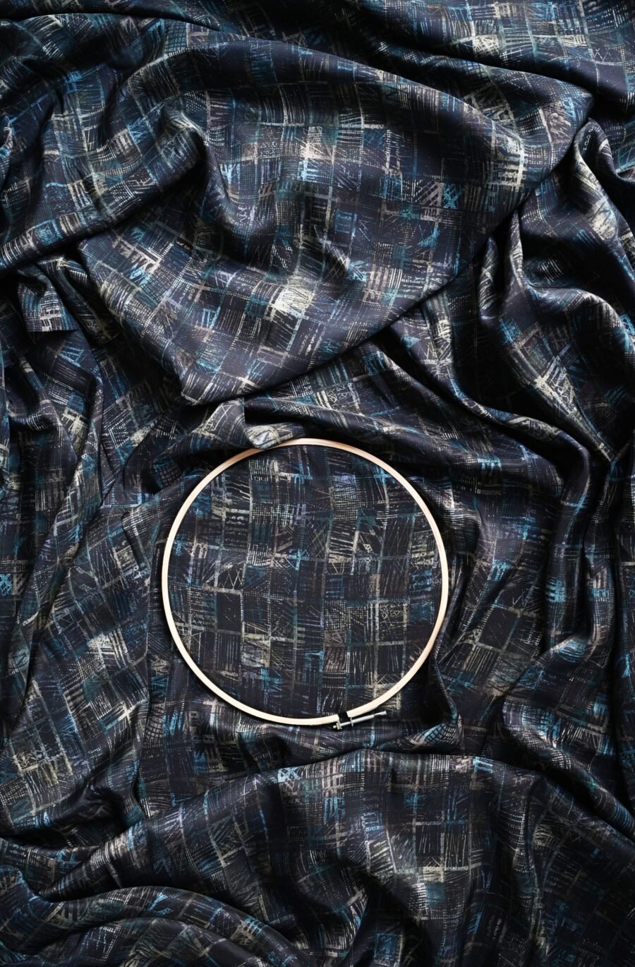 Unallume Midnight Blue Printed Yardage
