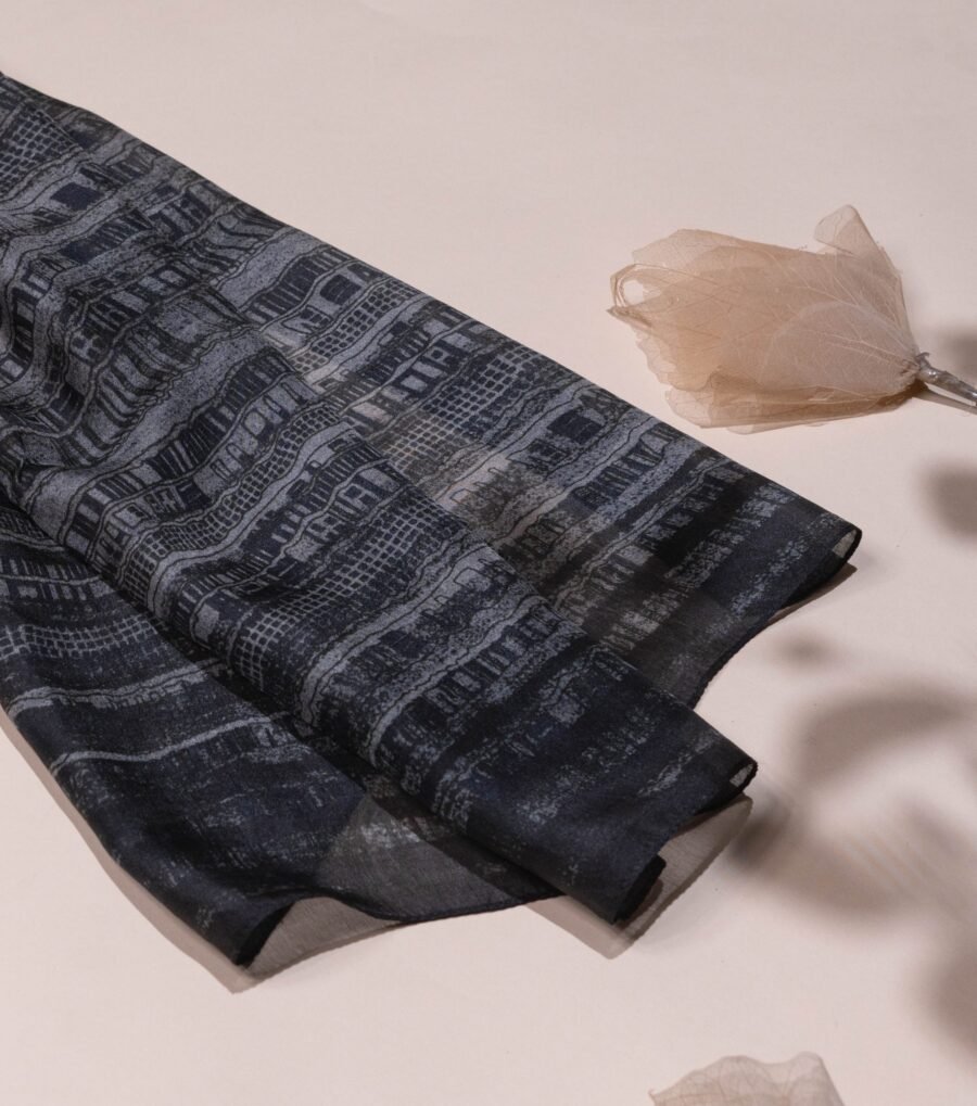 Urban Noir Silk Scarf - Image 2