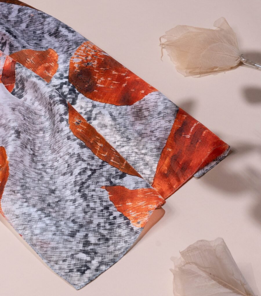 Orchid Charm Silk Scarf - Image 2