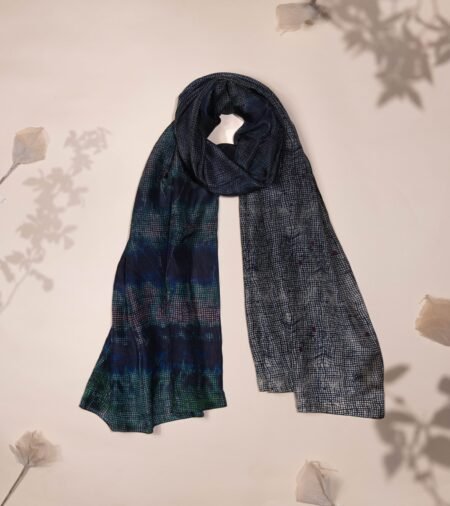 Midnight Sapphire Silk Scarf