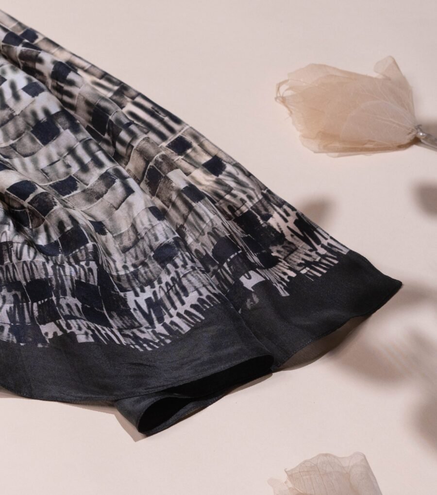 Monochrome Metropolis Silk Scarf - Image 2