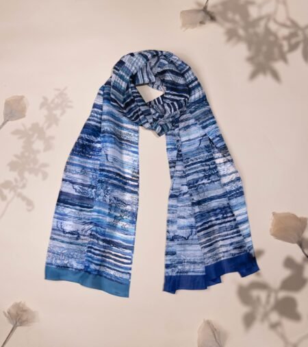 Skyline Blooms Silk Scarf