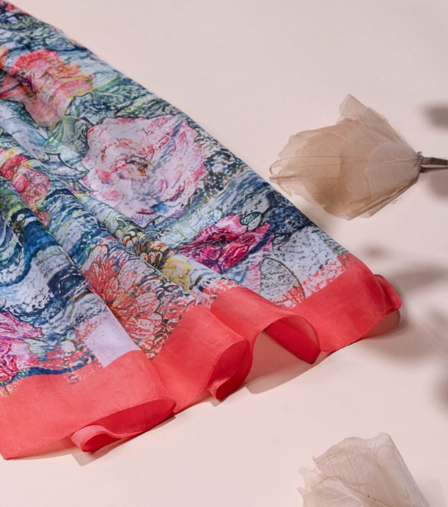 Garden Bloom Silk Scarf - Image 2