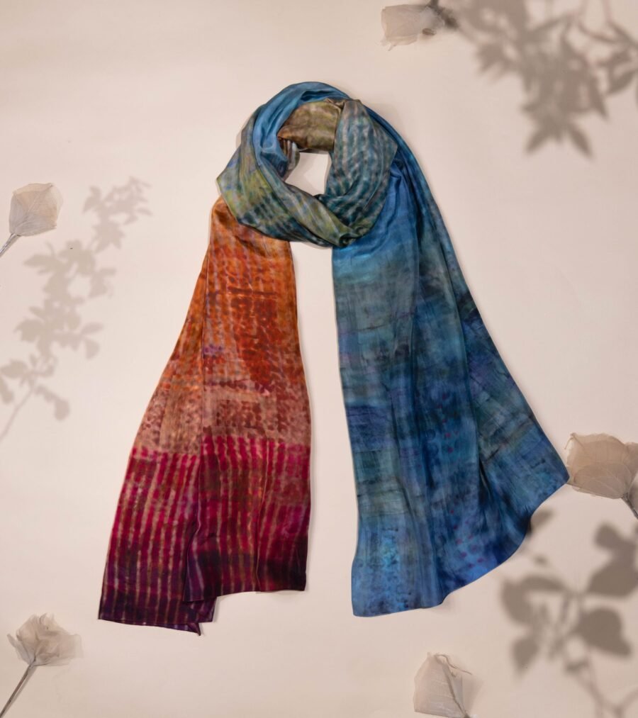 Sunset Horizon Silk Scarf