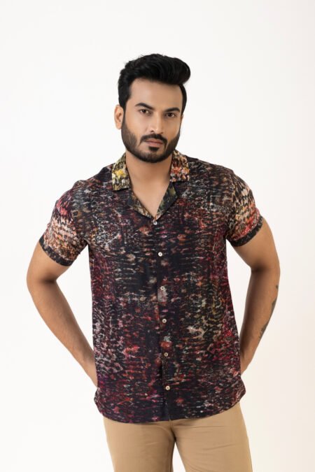 Tidal Whisper Black Silk Shirt