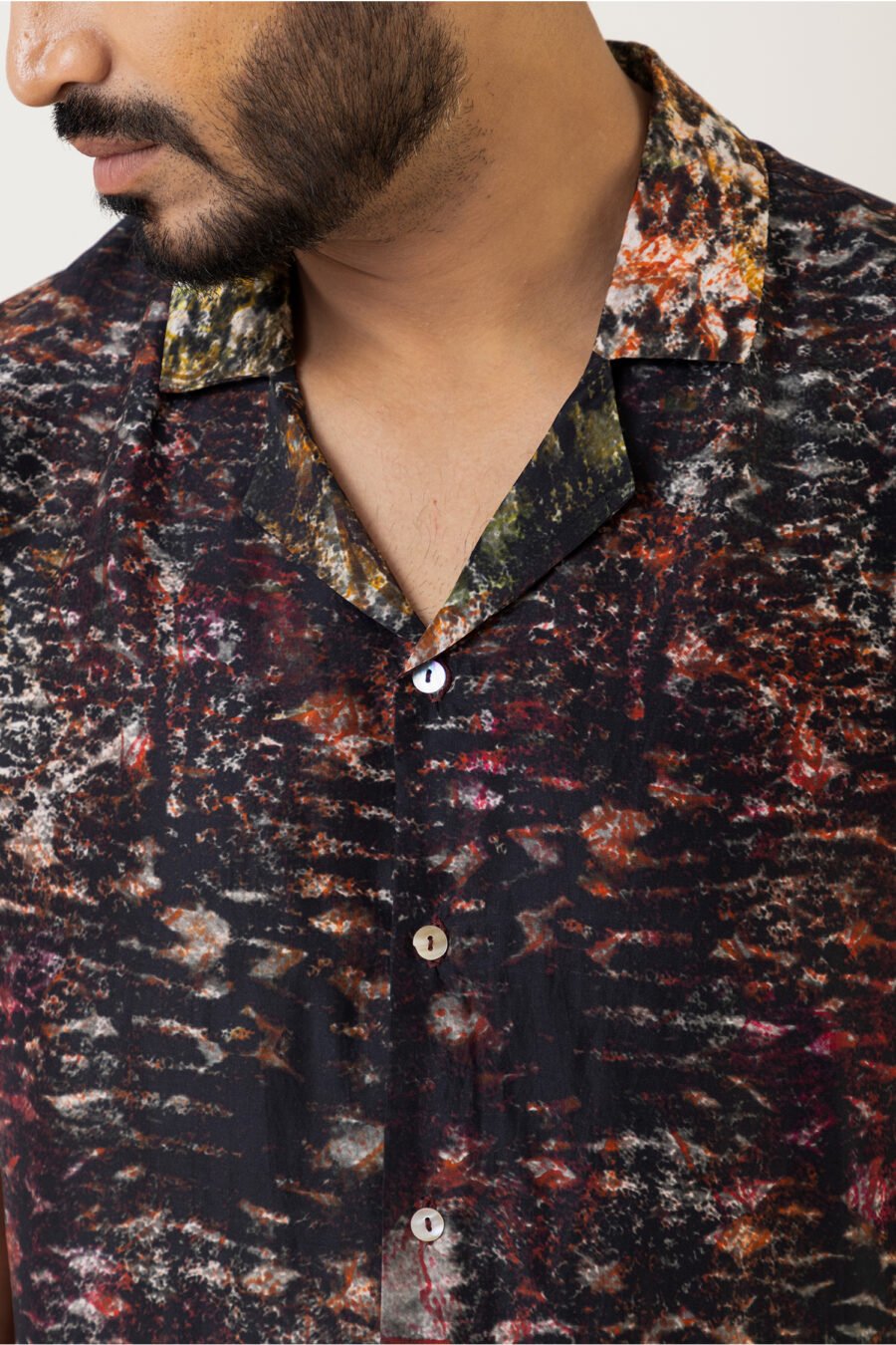 Tidal Whisper Black Silk Shirt - Image 4