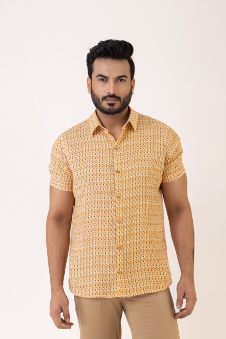 Sundown Geo Linen Shirt