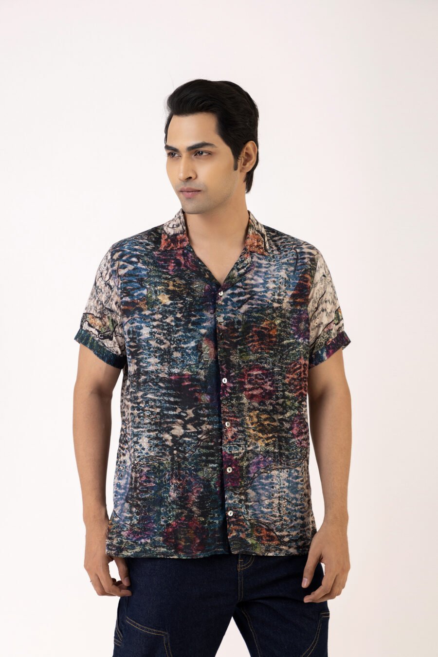 Unallume Tidal Whisper Multicolor Silk Shirt