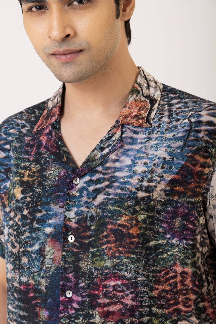 Unallume Tidal Whisper Multicolor Silk Shirt