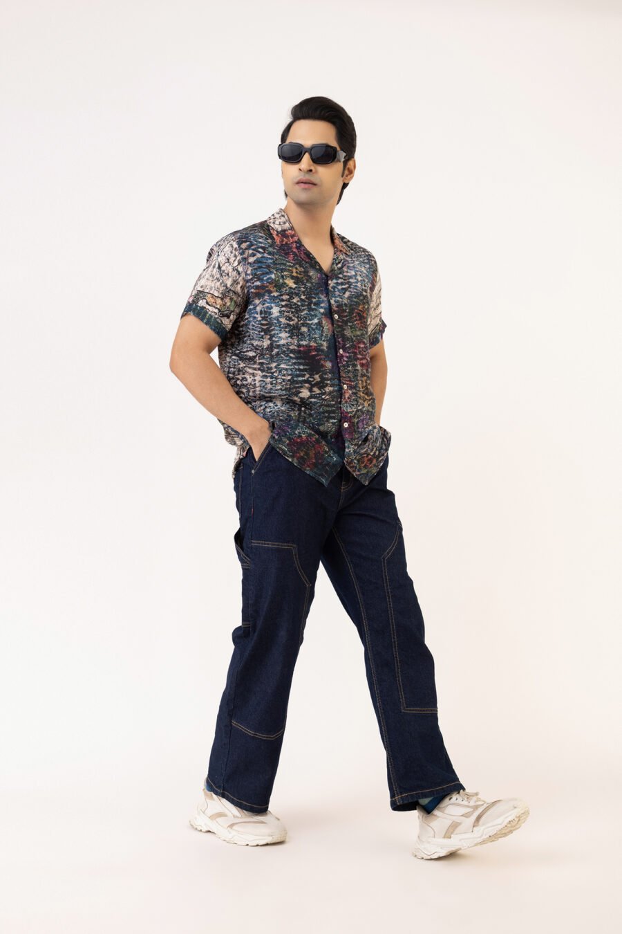 Unallume Tidal Whisper Multicolor Silk Shirt