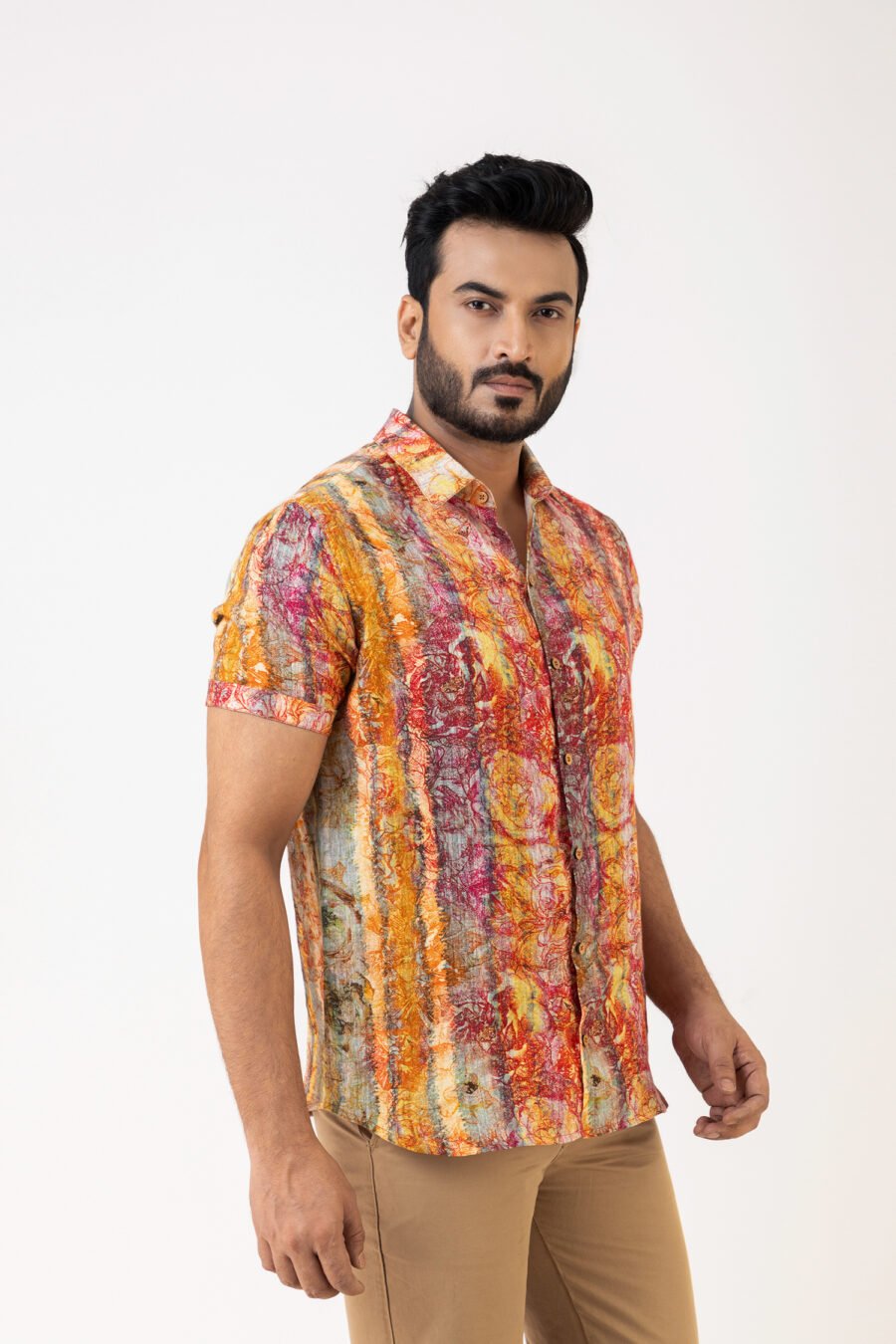 Citrus Bloom Linen Shirt - Image 2