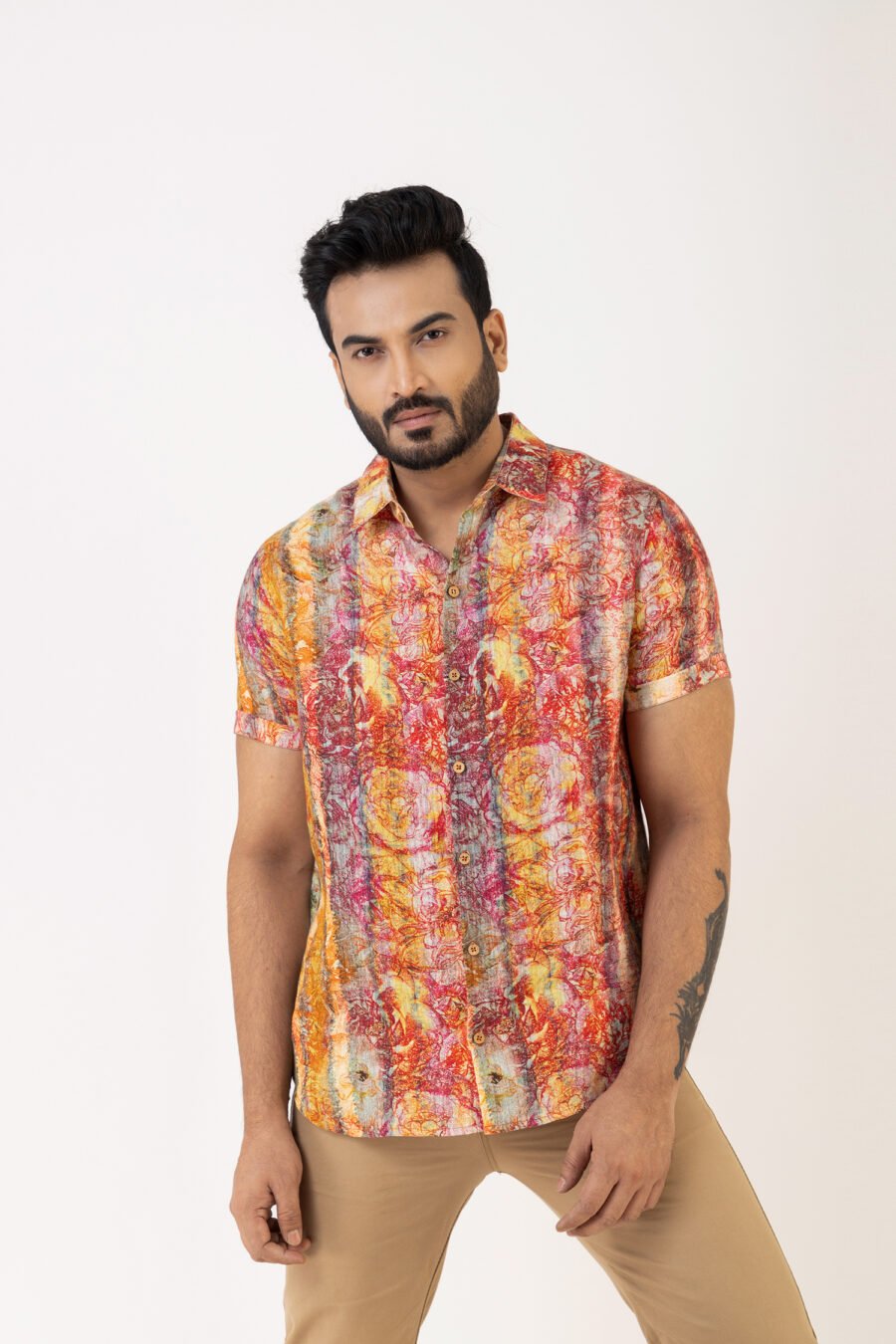 Citrus Bloom Linen Shirt - Image 7