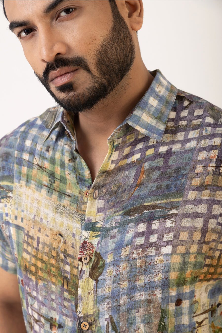 Wilderness Mosaic Linen Shirt - Image 4