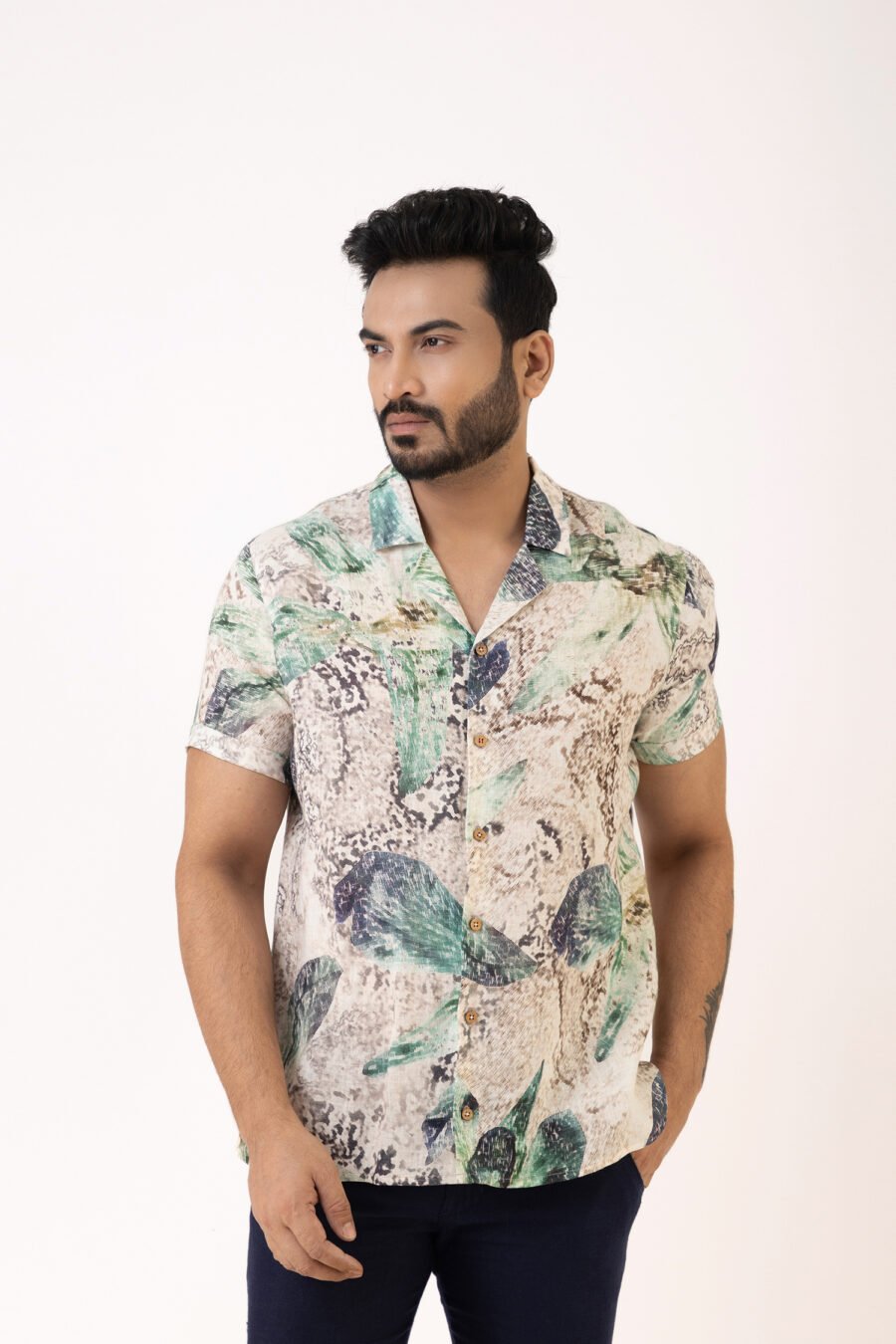 Unallume Blue Orchid Linen Shirt