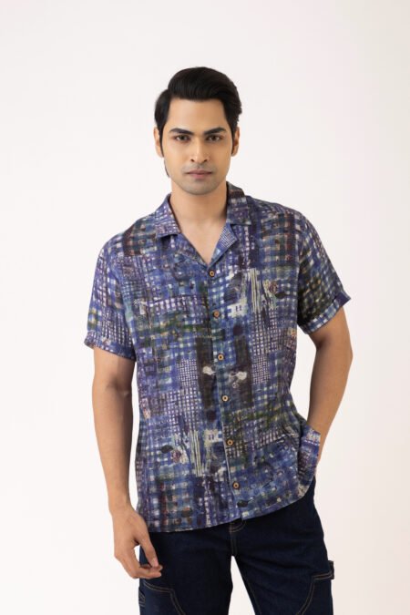Sapphire Fade Linen Shirt