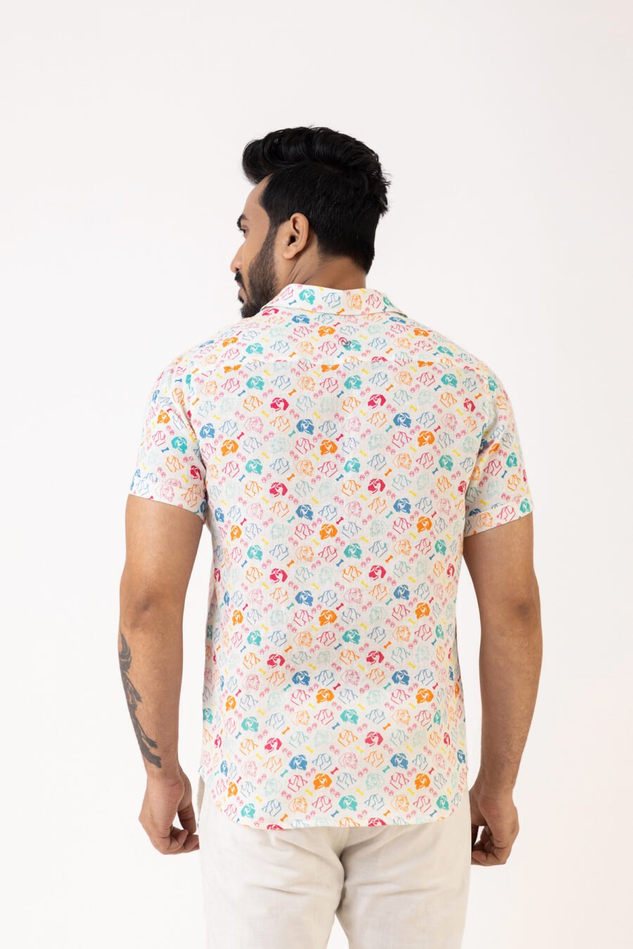 Paw-sitive Vibes Multi Linen Shirt - Image 3