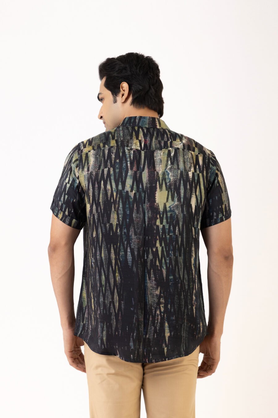 Zig Zag Zest Silk Shirt - Image 3