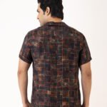 The Checkered Code Red Silk Shirt - Image 3