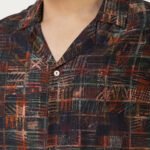The Checkered Code Red Silk Shirt - Image 4