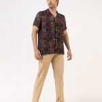 The Checkered Code Red Silk Shirt - Image 5