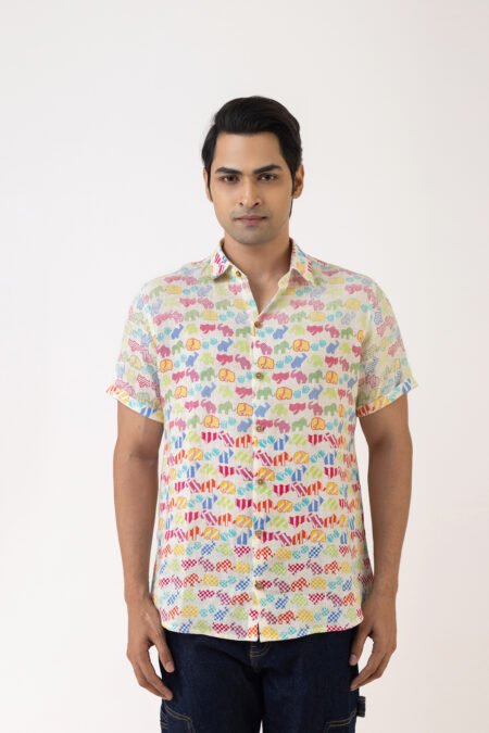 Rainbow Safari Linen Shirt
