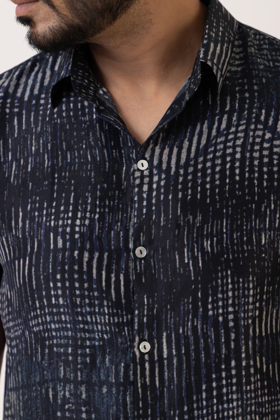 Unallume Inky Whirl Silk Shirt