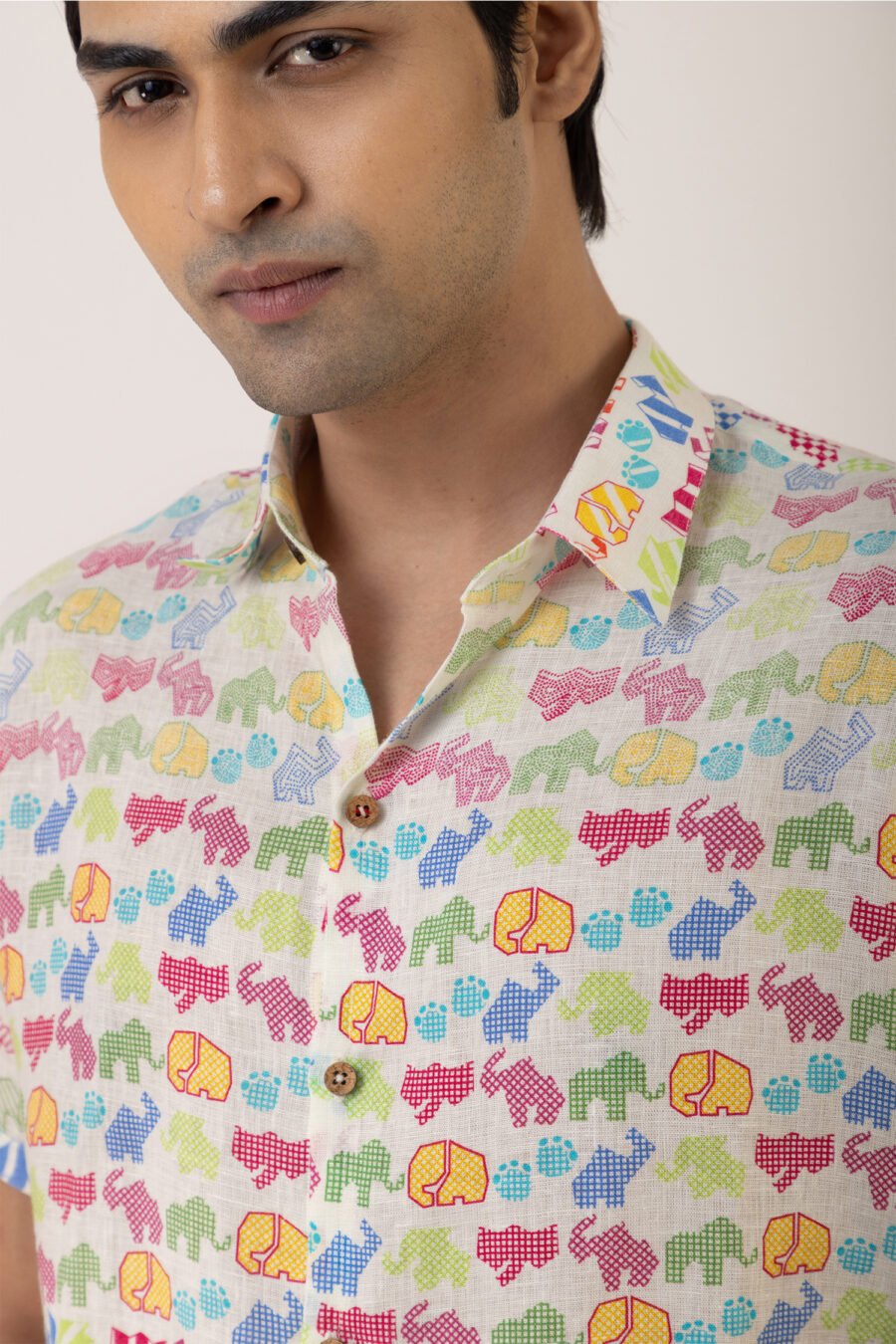 Rainbow Safari Linen Shirt - Image 4