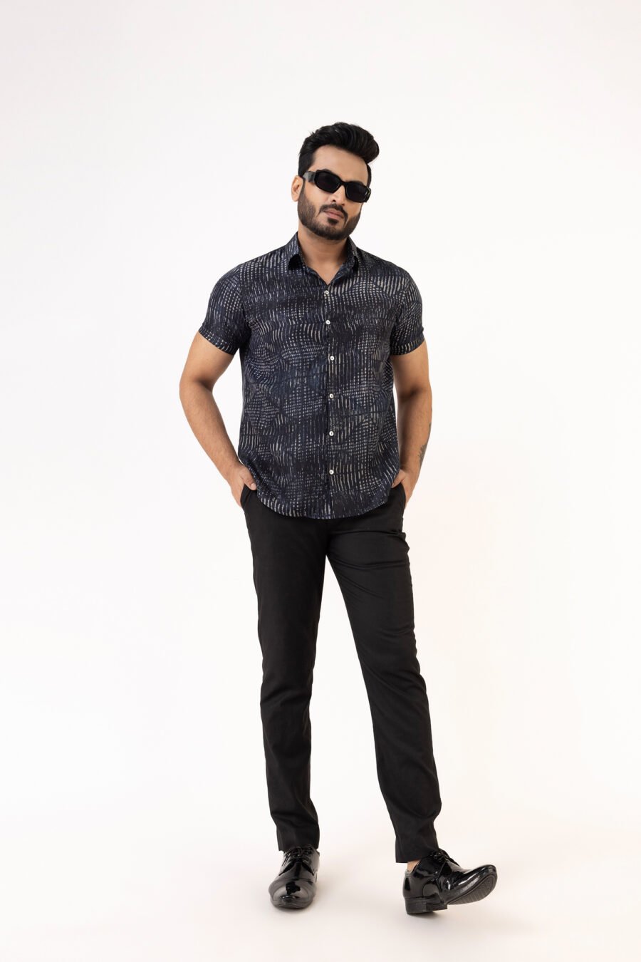 Unallume Inky Whirl Silk Shirt