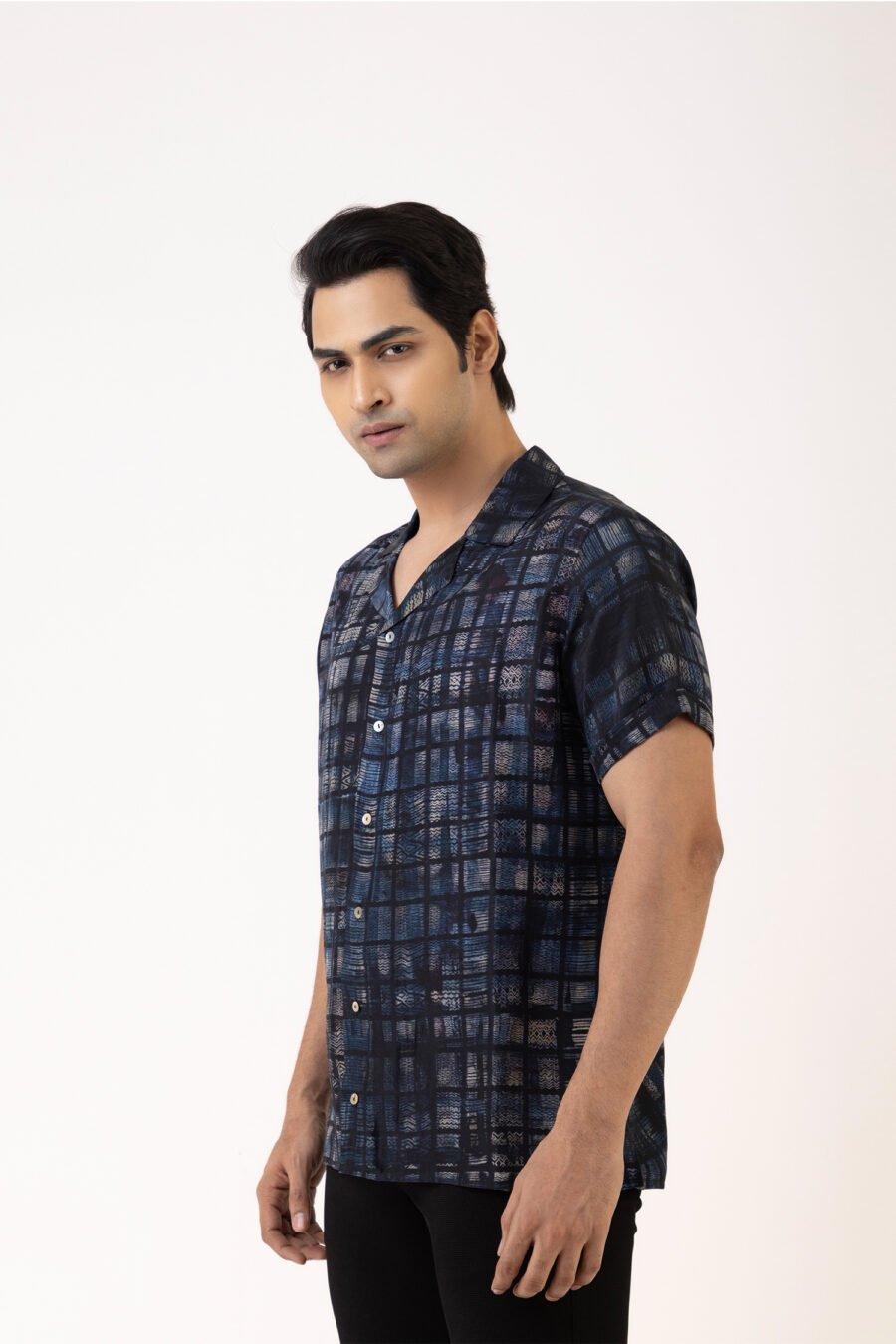 Unallume Grid Groove Silk Shirt