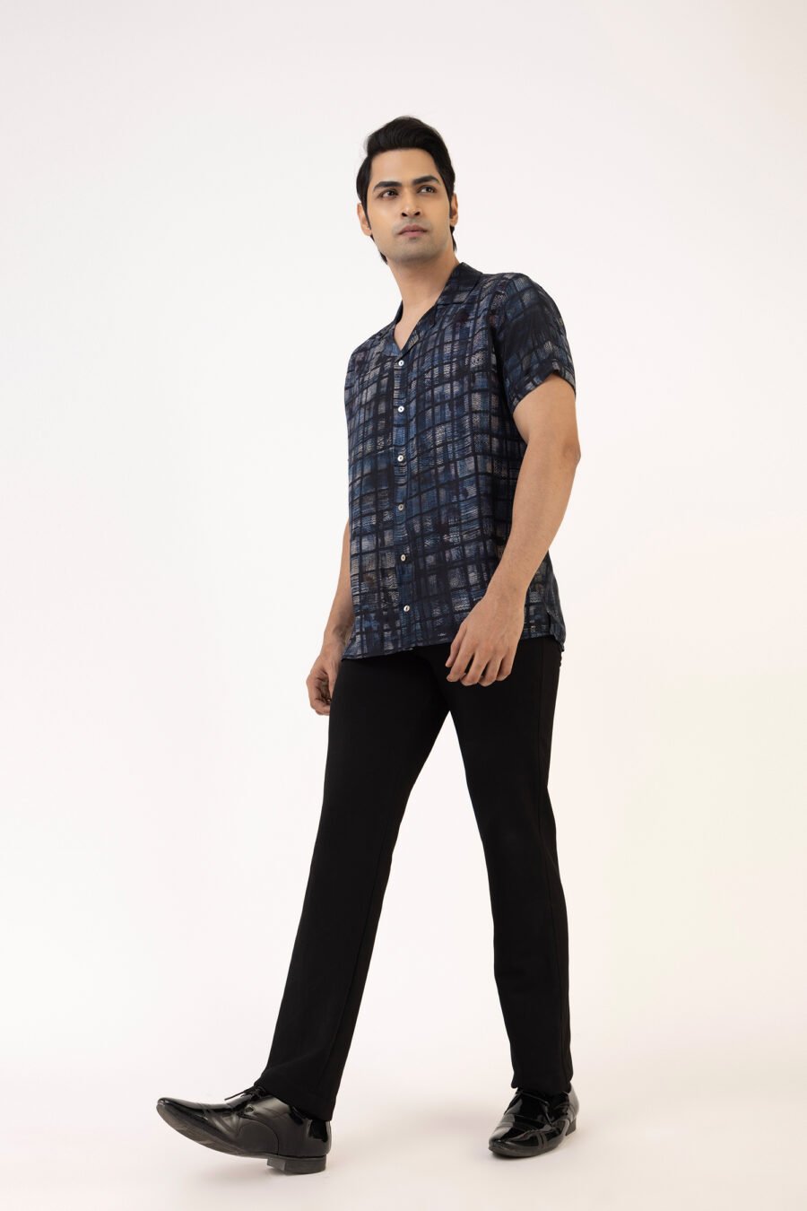 Unallume Grid Groove Silk Shirt
