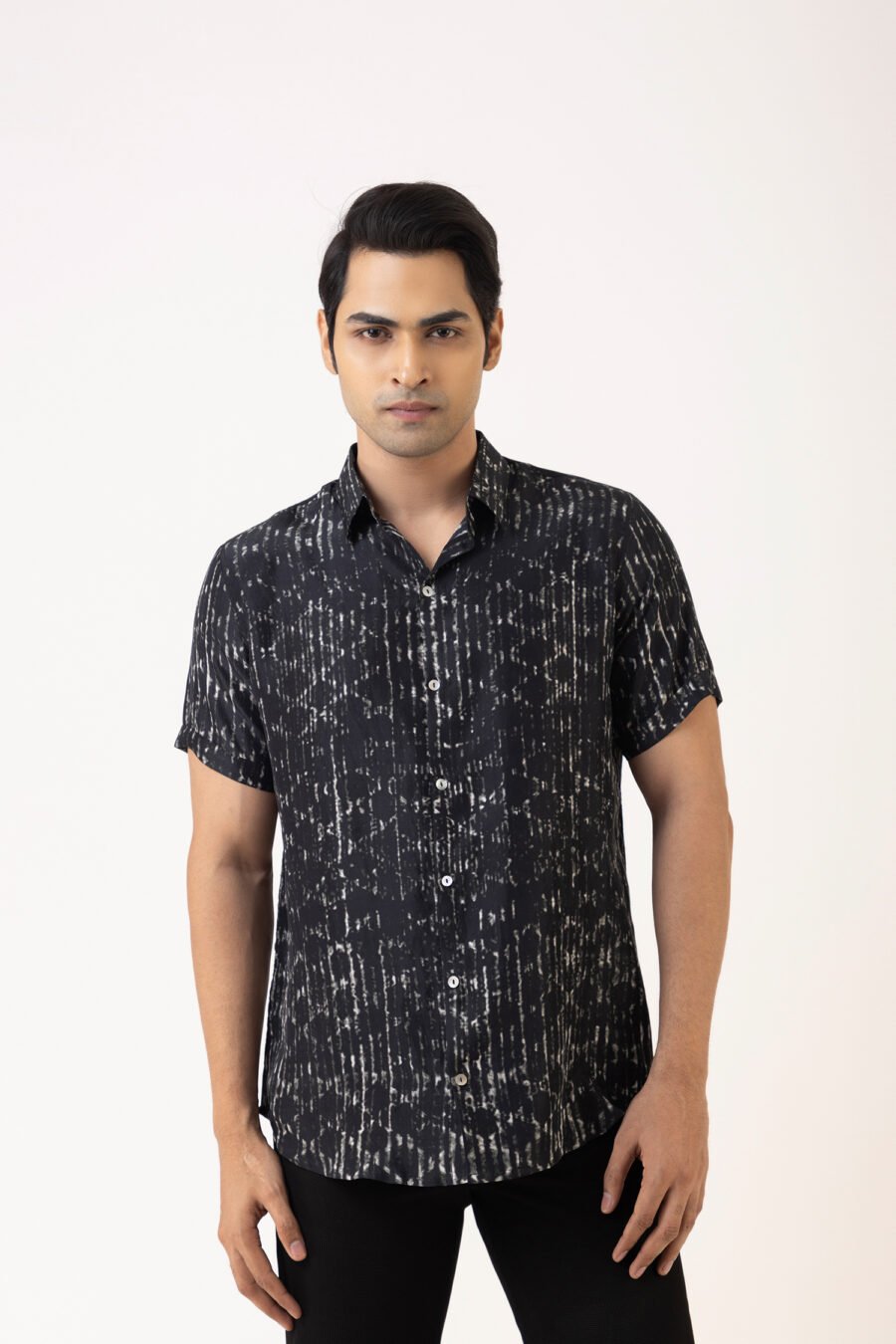 Black Mirage Silk Shirt
