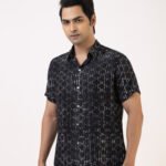 Black Mirage Silk Shirt - Image 2
