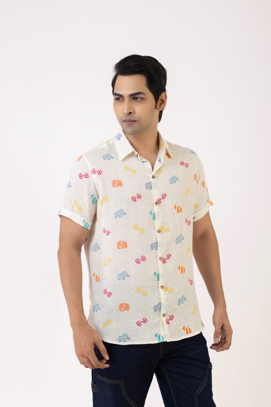 Carnival Critters Linen Shirt - Image 2