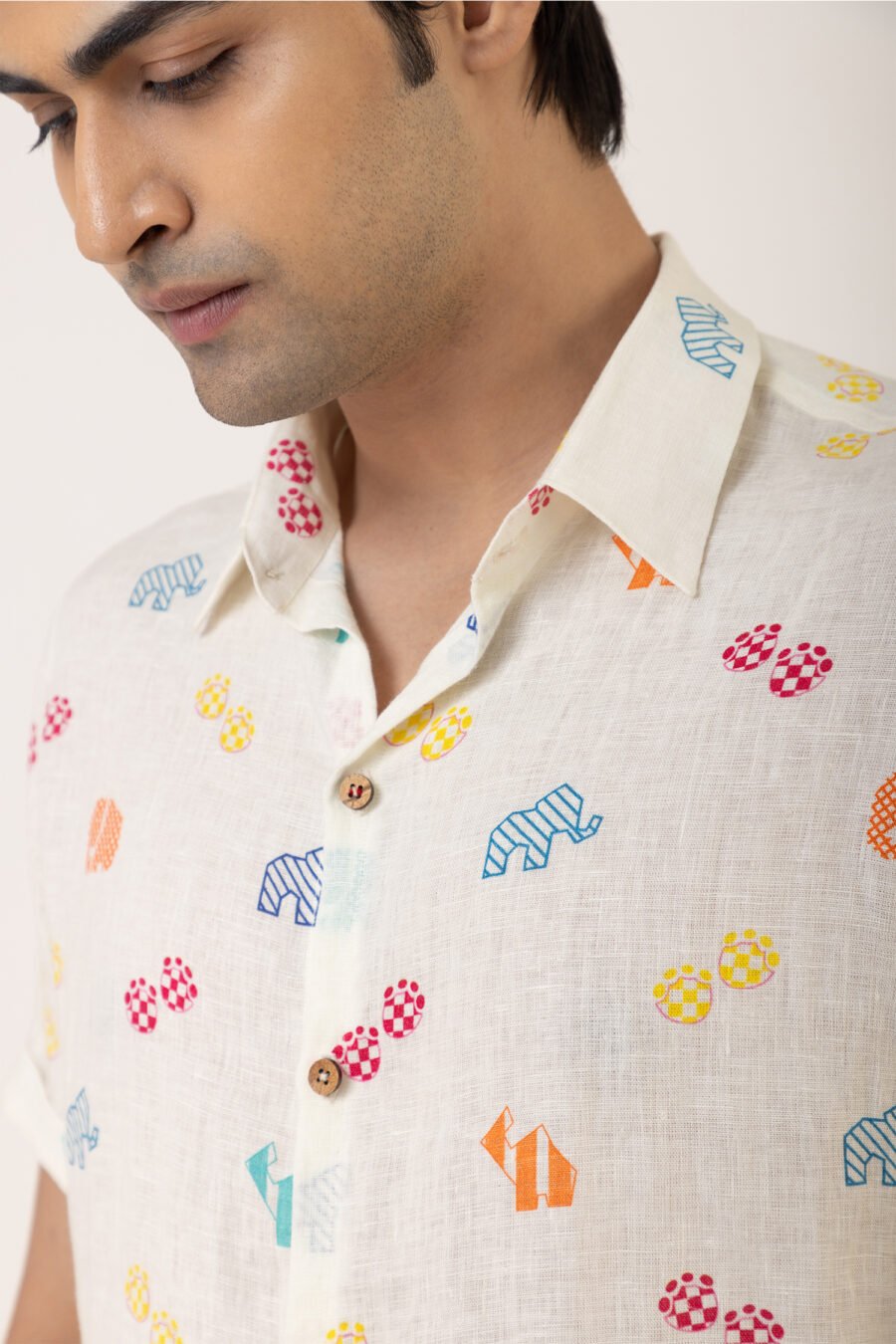 Carnival Critters Linen Shirt - Image 4