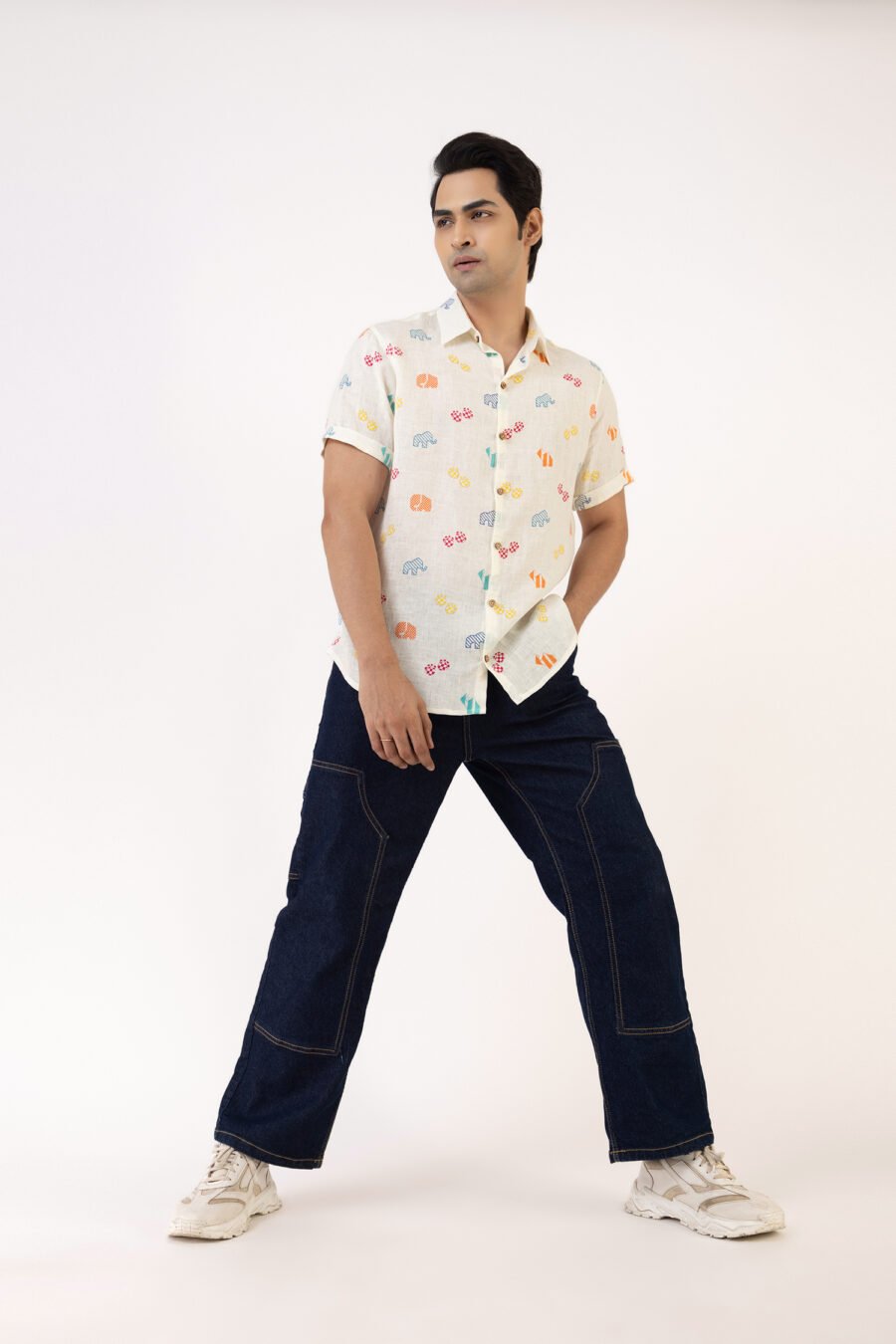 Carnival Critters Linen Shirt - Image 5