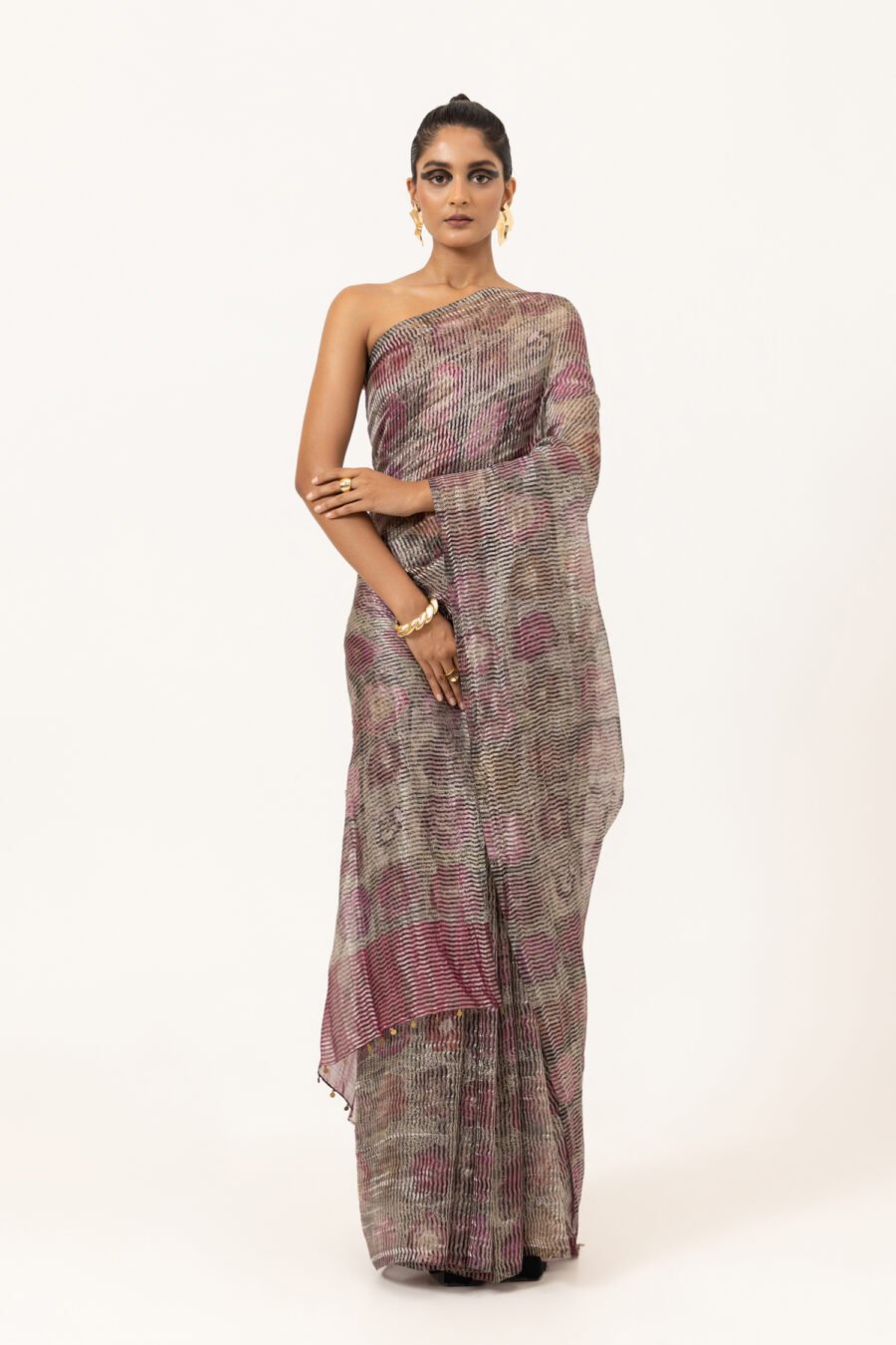 Floral Collage Silk Saree