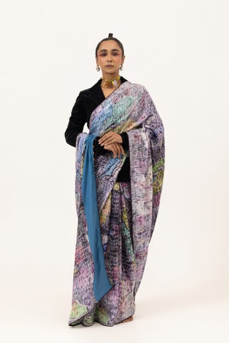 Lavender Drift Silk Saree/ Twilight Vine
