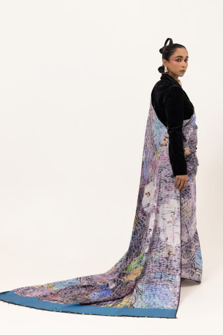 Lavender Drift Silk Saree/ Twilight Vine