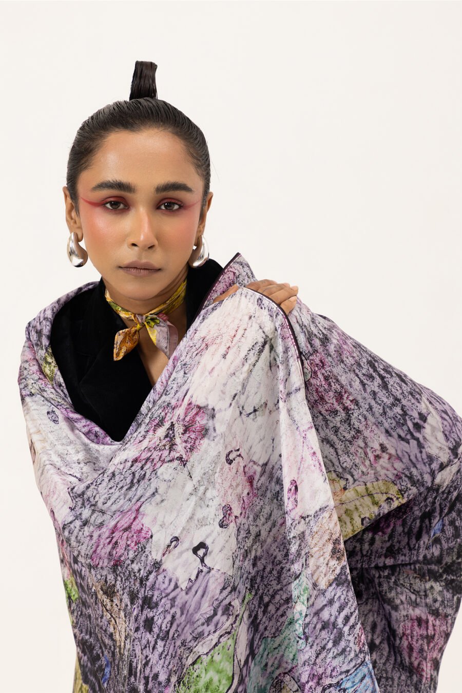 Lavender Drift Silk Saree/ Twilight Vine