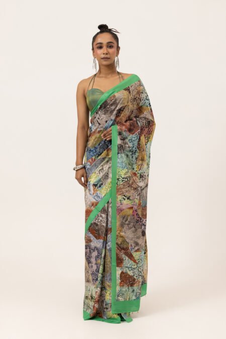 Floral Drift Silk Saree